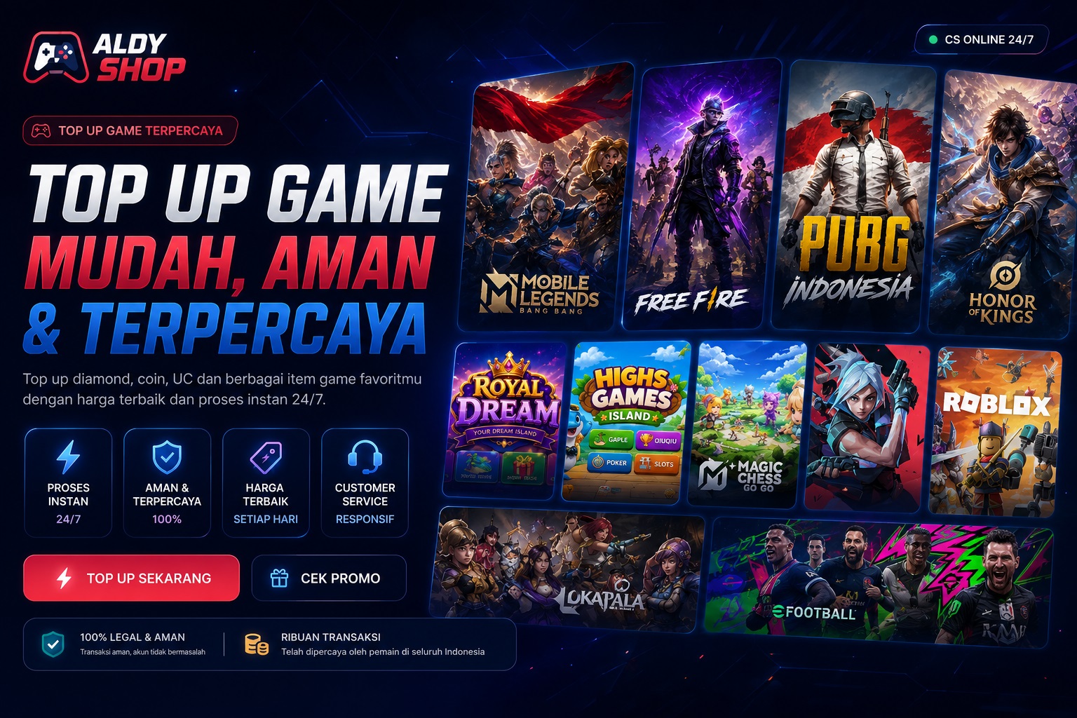 Aldyshop – Top Up Game